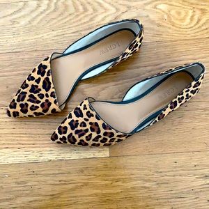 Jcrew animal print flats. Size 8